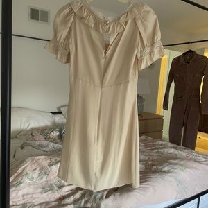 Crème silk Reformation mini dress never worn